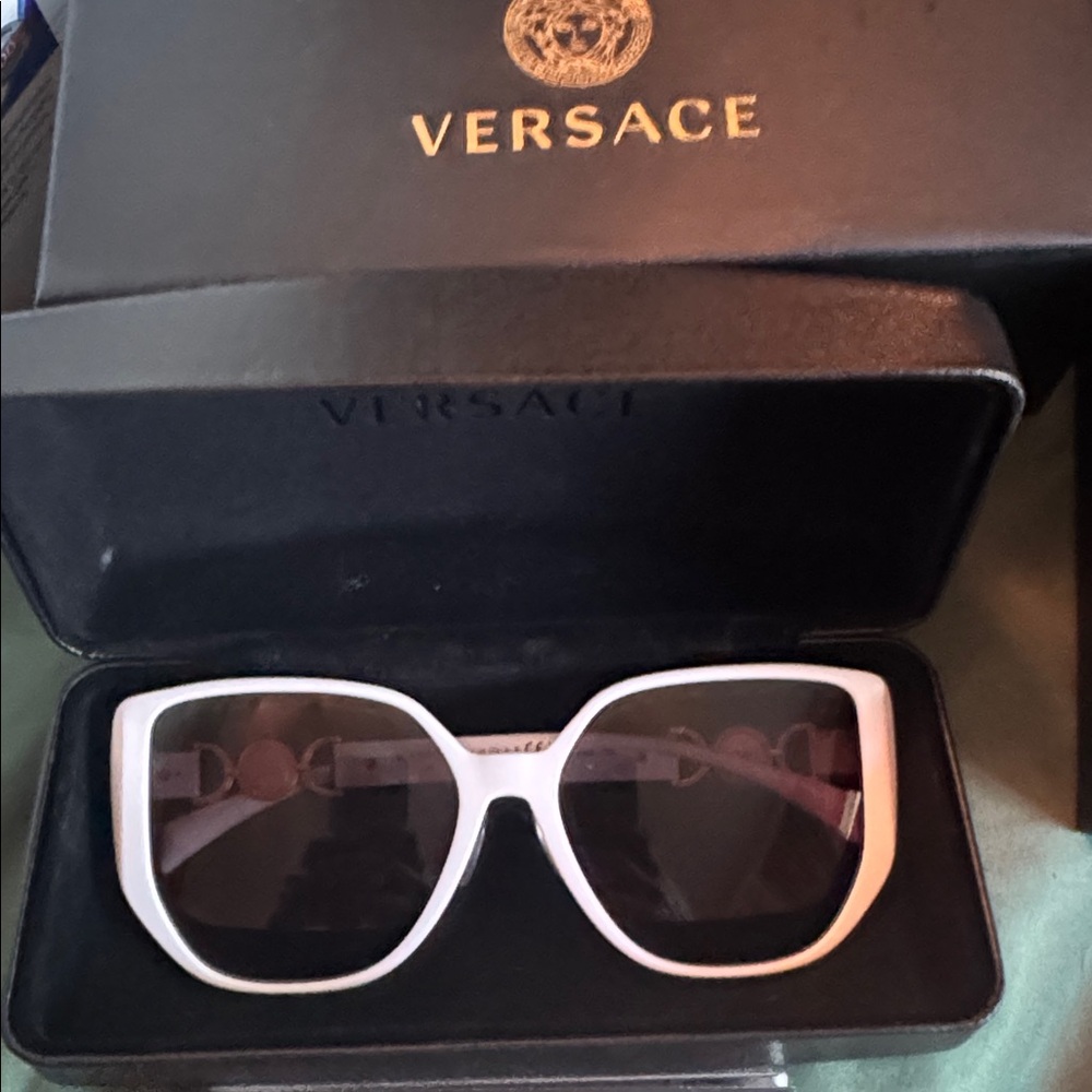 Versace Black and White Sunglasses